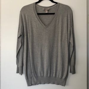 Lightweight grey Banana Republic crew neck sweater